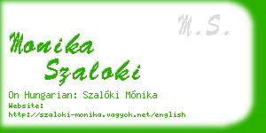 monika szaloki business card